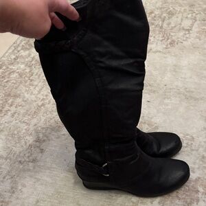 BareTraps Black Over the Knee Boots